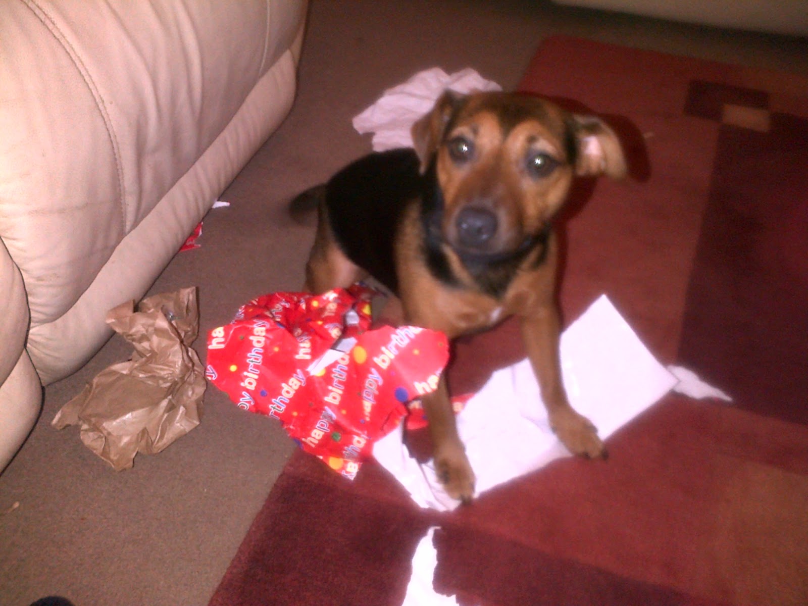 Helping To Open Mummy's Presents